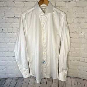 SUITSUPPLY Traveller Formal Shirt Men's 42 16.5 Button Up White